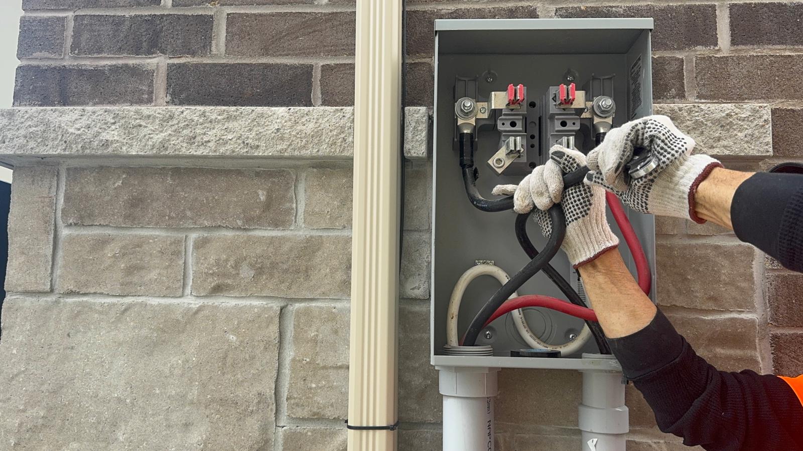 Outdoor electrical panel upgrade