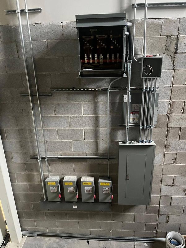 Commercial breaker panel wiring