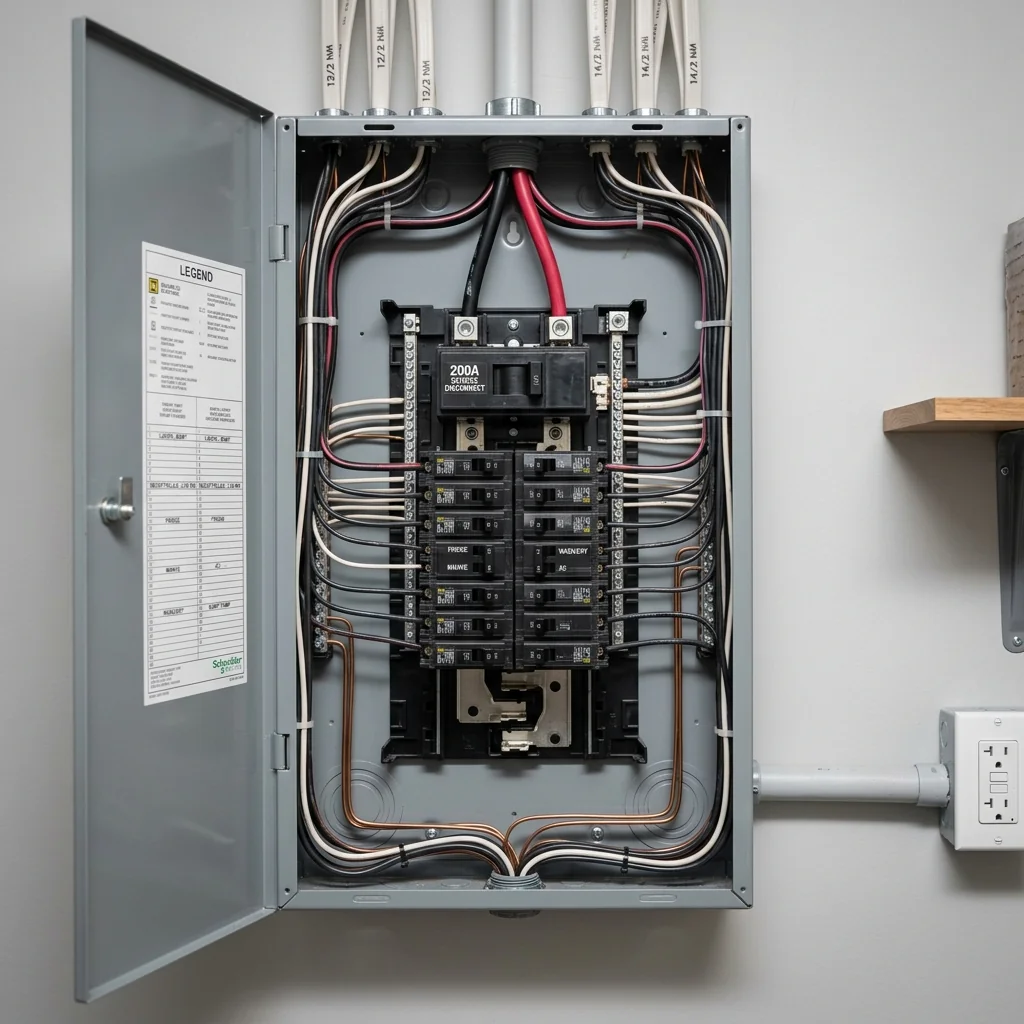 Electrical panel upgrade in progress